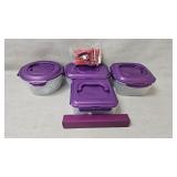 LocknLock handled food storage bowls, a nail