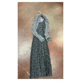 Rimini long tulle dress with all-over