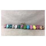 Pastel Marble Eggs, Hand Painted Mexico Ceramic