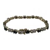 Gold toned 925 silver "XO" Tennis Bracelet