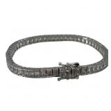 .925 Silver & CZ Tennis Style Bracelet
