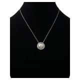 Ladies 925 Pearl & CZ Necklace