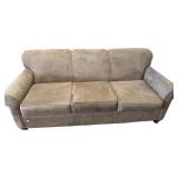 Chocolate Brown Upholstered Sofa