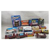 collection of vintage die-cast toy vehicles and