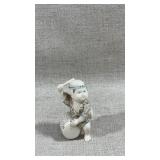 Antique Japanese hand-painted carved ivory