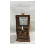 vintage Akron wooden penny candy vending machine