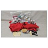 Ladies Red Sweaters for Crafting, Beads,Iron Ons,