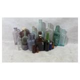 Antique Bottles, 17 Pieces