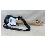 BCP Black Electric Guitar with Strap and Accessori