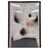 John miro "Character, bird, stars" Framed Print