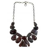 Polished Agate Ladies Statement Necklace