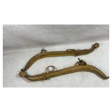 pair of antique wooden horse harness hames
