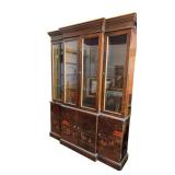 Japanned Breakfront Display Cabinet