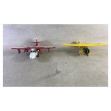 Two die cast metal model planes