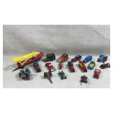 collection of vintage diecast metal toy vehicles