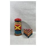 vintage Russian wooden nesting doll set