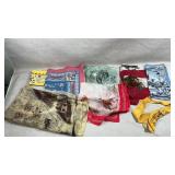 collection of vintage western silk scarfs and