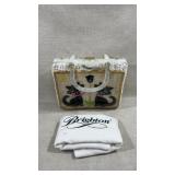 Vtg Brighton white wicker handbag featuring a