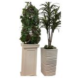 2 Faux Trees in Planters
