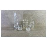 Crystal Cotton Ball Jar, Bell, Toothpick Holders,
