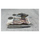 Foreign Money, Antique Advertising Folding Pocket