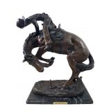 After Frederic Remington "Rattlesnake" Bronze