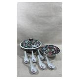 Vtg lidded serving tureen and a matching bowl,