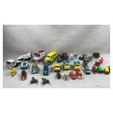 collection of vintage diecast toy vehicles from