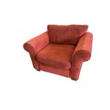 Rust Color Upholstered Oversized Armchair