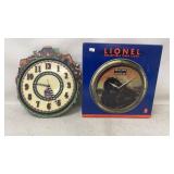 2 LIONEL Clocks 100th Anniversary