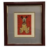 SIGNED AFTER ANDY WARHOL "PLUTO" WATERCOLOR