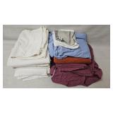 Rags and bed sheets and comforters