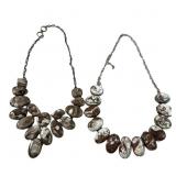 (2) Polished Agate Necklaces