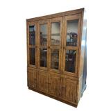 2pc DREXEL China Cabinet W Brass Handles