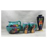 Laurel Burch "Fantastic Felines" ceramic set,
