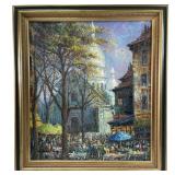 JACQUES BERGER "PARISIAN SCENE" OIL ON CANAVS