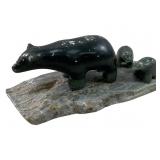 Isaac Nylin Carved Inuit Soapstone Sculpture