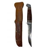 BROKER USA TREE BRAND FIXED BLADE KNIFE