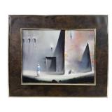 ROBERT WATSON "ITALIAN FACADE" OIL ON CANVAS