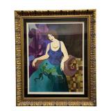 ITZCHAK TARKAY SERIGRAPH "LADY JANE IN TURQUOISE"