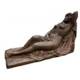 Antique Cast Iron Reclining Nude Aphrodite