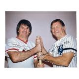 Mickey Mantle & Pete Rose Rose Autographed Photo