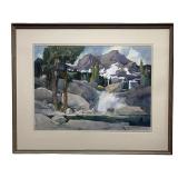 DALE LAITINEN "BLUE RIDGE" WATERCOLOR ON PAPER