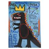 Jean-Michel Basquiat Attributed Acrylic On Canvas