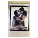 Framed canvas print of Harley Quinn and the j