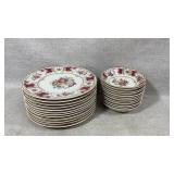 Old Ivory Syracuse China Romance Maroon Salad and