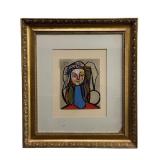 Signed After Pablo Picasso Oil On Paper Painting