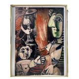 Pablo Picasso " La famille ï¿½ Framed