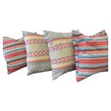 4 Southwest Throw Pillows (2 are down feather