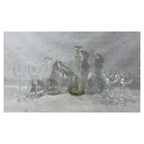 Crystal Decanters,Water Pitcher, Wine Glasses